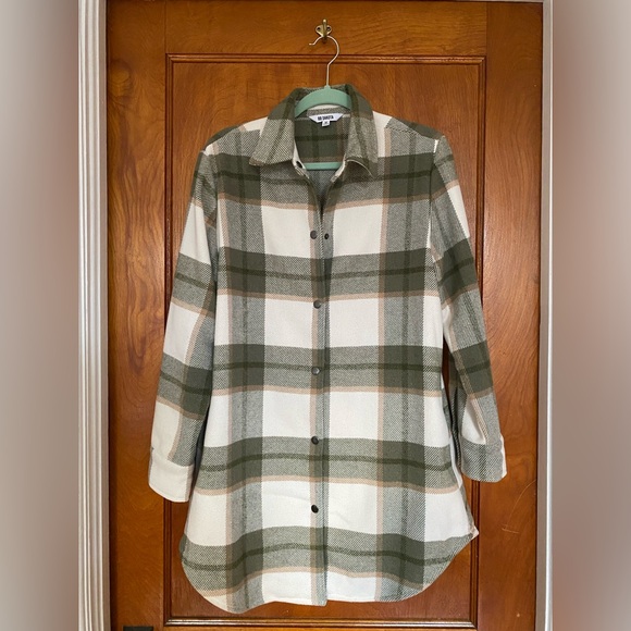 NWOT BB Dakota Eldridge Plaid Flannel Jacket / Shacket Women’s Size M - Picture 1 of 7